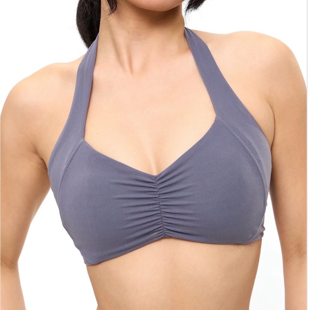 Buffbunny Poshknit Scrunch Halter Sports Bra - Anchor